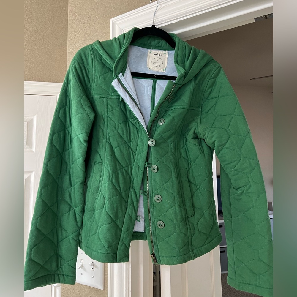 ALLIHOP green hooded jacket/coat